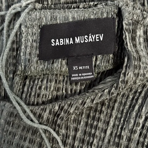 Anthropologie Sabina Musayev Renaissance Crepe Satin Midi Dress Sz XSP EUC 91 - Picture 6 of 12